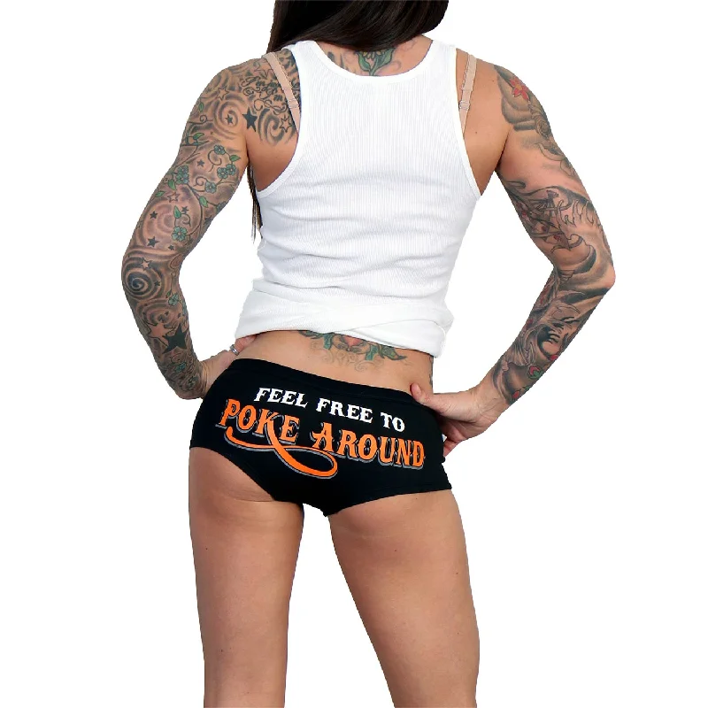 Retro Fashion Hot Leathers PTB7210 Poke Around Ladies Boy Shorts