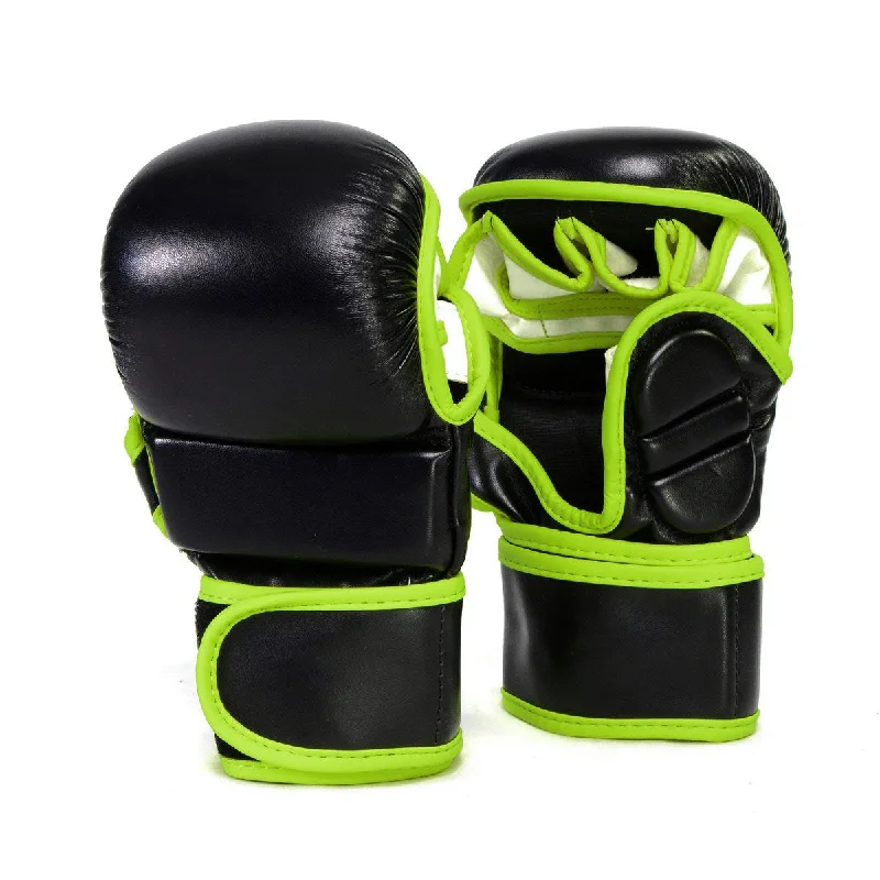 Fashionable And Versatile X-Fitness XF2001 7 oz MMA Hybrid Sparring Gloves-BLK/GREEN Fashionable And Versatile X-Fitness XF2001 7 oz MMA Hybrid Sparring Gloves-BLK/GREEN