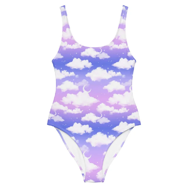 Soft Comfort Wear Cloudy Sky One-Piece Swimsuit