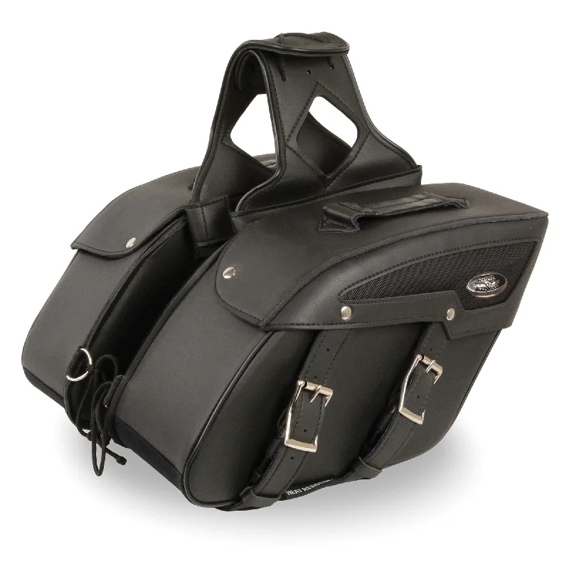 Breathable Style Milwaukee Leather SH65801ZB Black Medium Zip-Off PVC Slanted Throw Over Motorcycle Saddlebags Breathable Style Milwaukee Leather SH65801ZB Black Medium Zip-Off PVC Slanted Throw Over Motorcycle Saddlebags