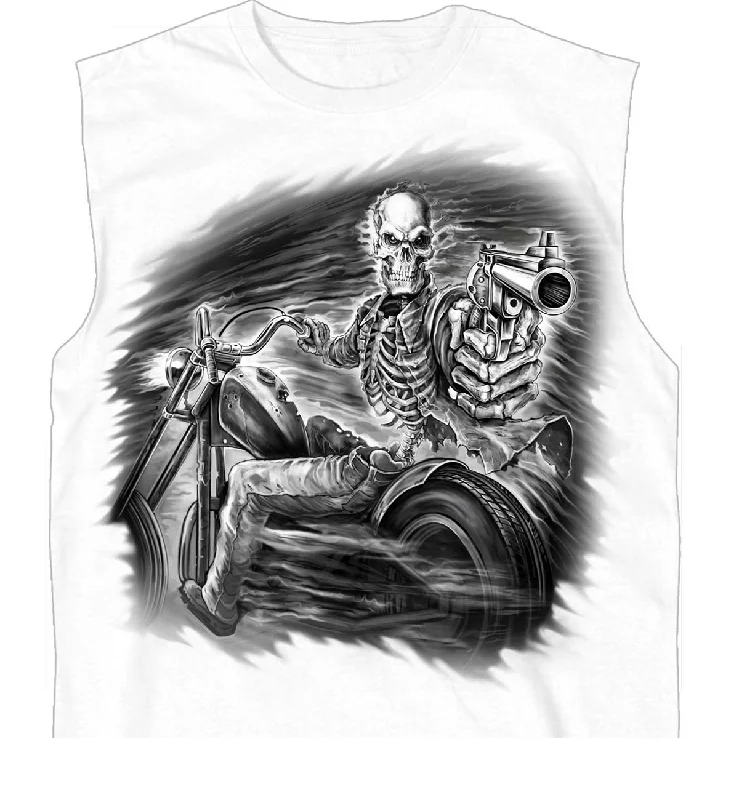 Personalized Clothing Hot Leathers GMT3459 Mens Assassin Rider White Sleeveless Shooter Tank Top Shirt Personalized Clothing Hot Leathers GMT3459 Mens Assassin Rider White Sleeveless Shooter Tank Top Shirt