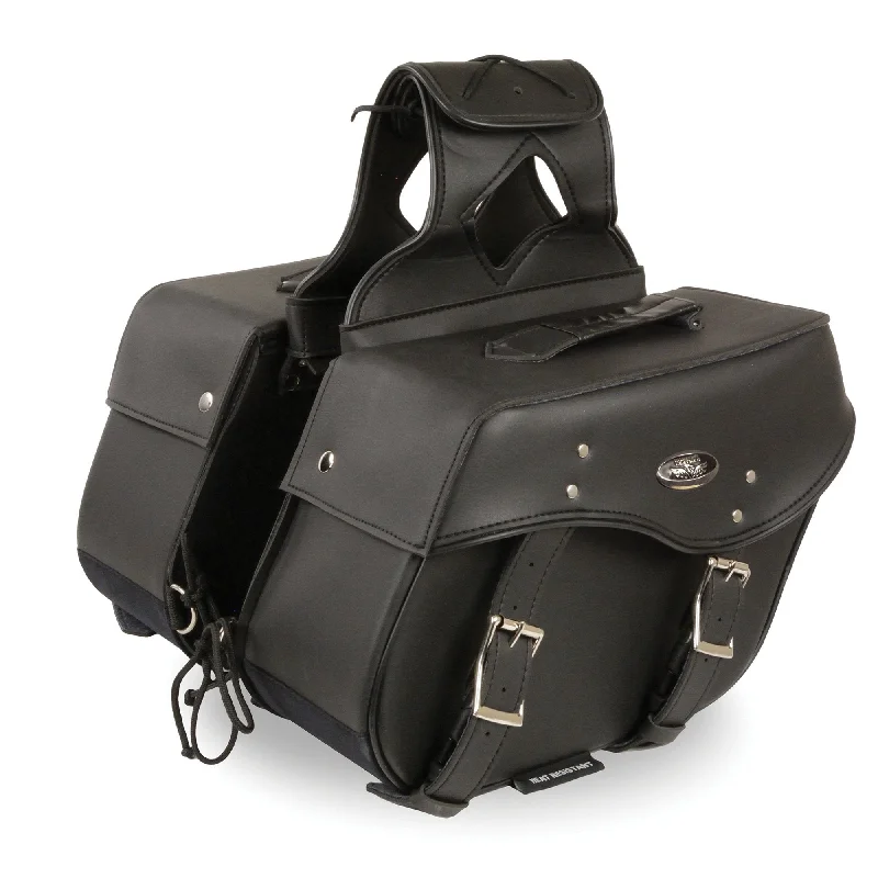 Casual Elegance Milwaukee Leather SH55303ZB Black Medium Zip-Off PVC Throw Over Motorcycle Saddle Bag Casual Elegance Milwaukee Leather SH55303ZB Black Medium Zip-Off PVC Throw Over Motorcycle Saddle Bag