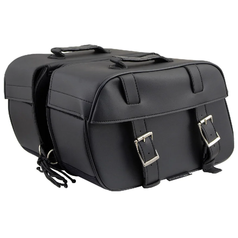 Luxe Comfort Milwaukee Leather SH57701 Black Medium PVC Zip-Off Motorcycle Saddlebag Luxe Comfort Milwaukee Leather SH57701 Black Medium PVC Zip-Off Motorcycle Saddlebag