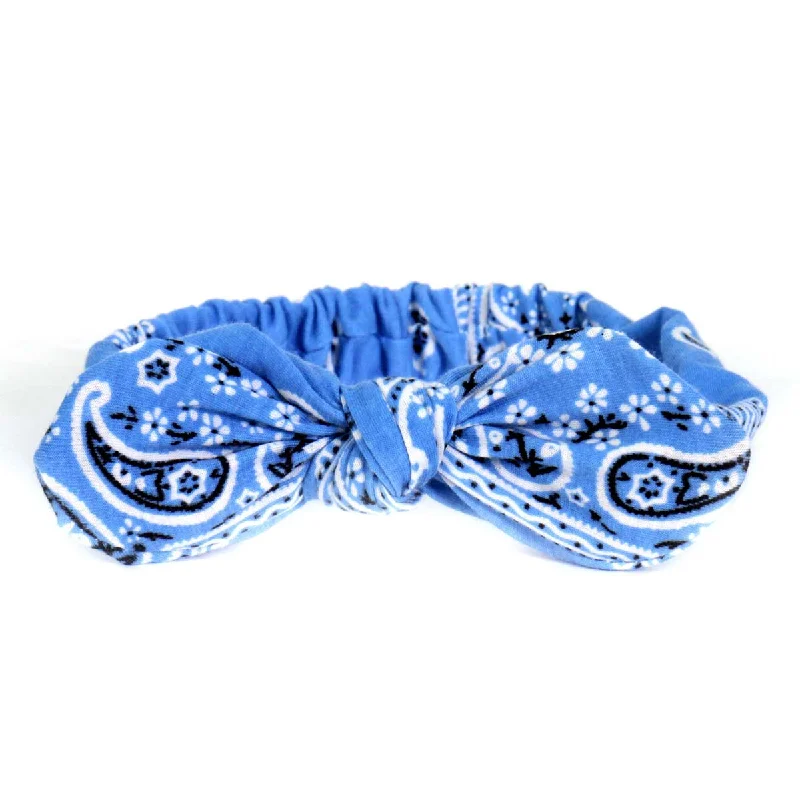 Low-key Luxury Hot Leathers HRJ1003 Paisley Blue Headband