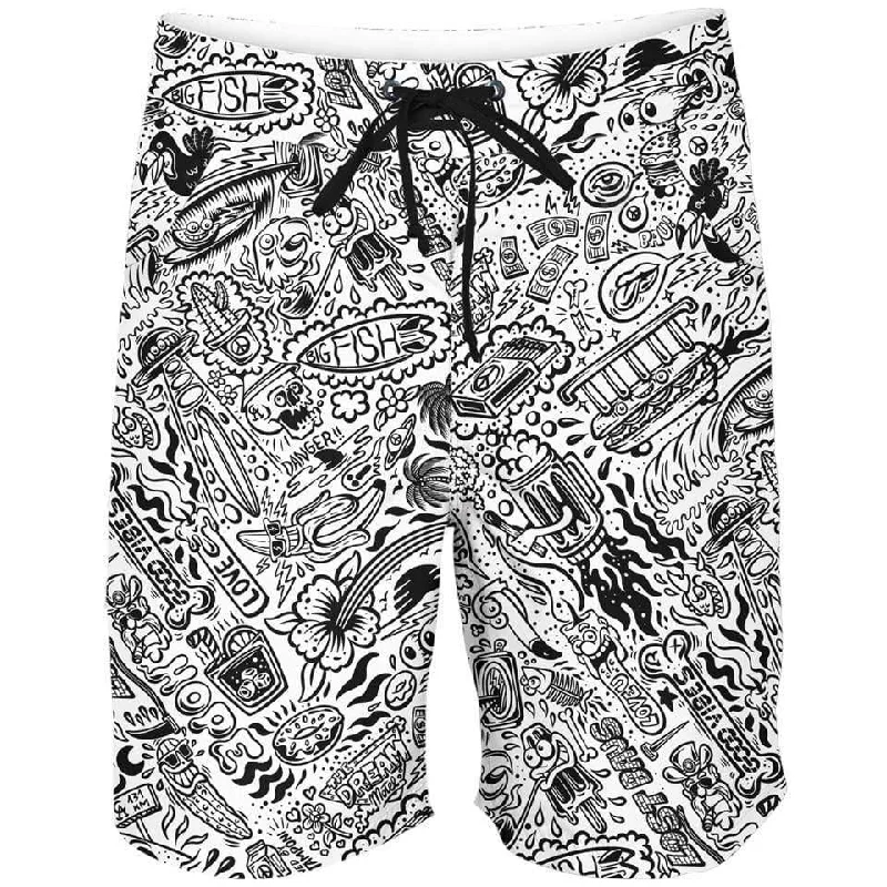 Playful Style Joe Doodle Boardshorts