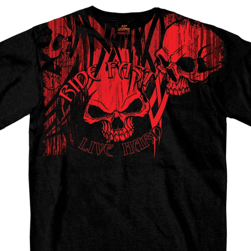 Personalized Design Hot Leathers GMD1129 'Over the Top, Ride Fast- Live Hard' Black T-Shirt Personalized Design Hot Leathers GMD1129 'Over the Top, Ride Fast- Live Hard' Black T-Shirt