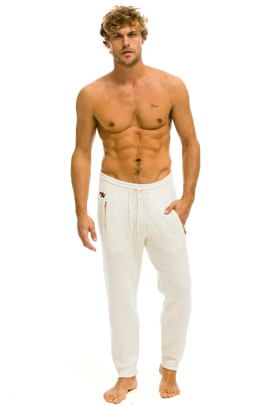 Lace Design MEN'S VINTAGE CABIN CASHMERE SWEATER PANT	- VINTAGE WHITE