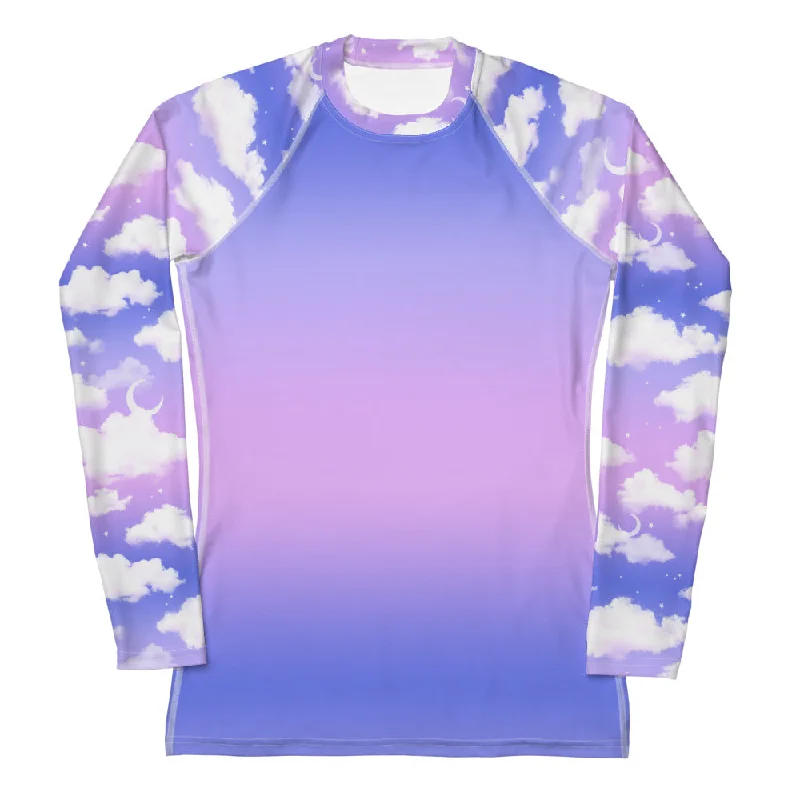 Elegant And Lazy Cloudy Sky Rash Guard