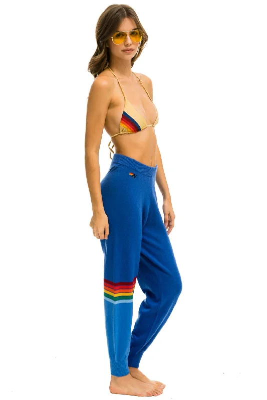 Preview New Products RAINBOW STRIPE CASHMERE LIGHT SWEATER PANT - VINTAGE BLUE
