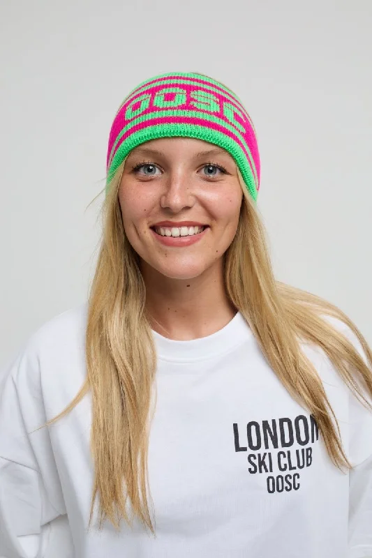 Personalized Series OOSC Après Headband - Green and Pink