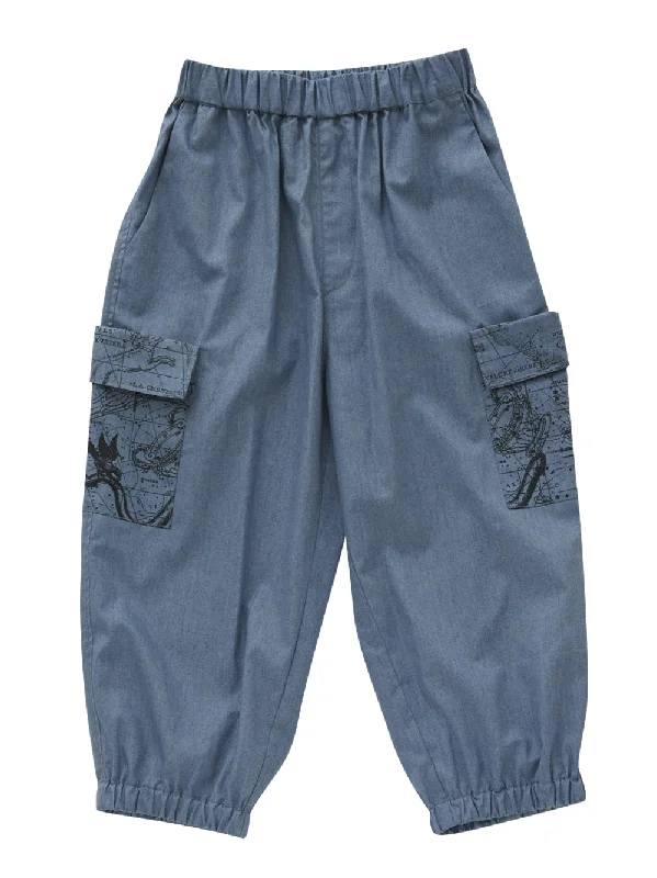 Stylish Fit Noctua Blue Cargo Pants