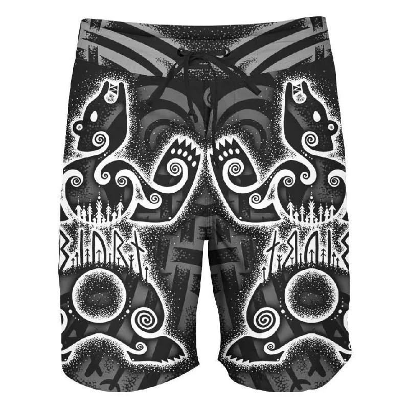 Cozy Fitting Norse Beasts Boardshorts