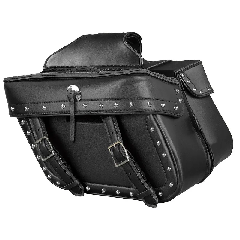 Relaxed Wear Milwaukee Performance MP8320 Black Zip Off PVC Studded Throw Over Saddlebags Relaxed Wear Milwaukee Performance MP8320 Black Zip Off PVC Studded Throw Over Saddlebags