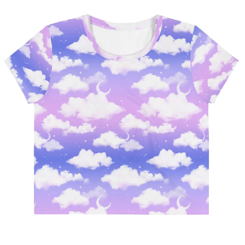 Luxury Style Cloudy Sky Crop Top