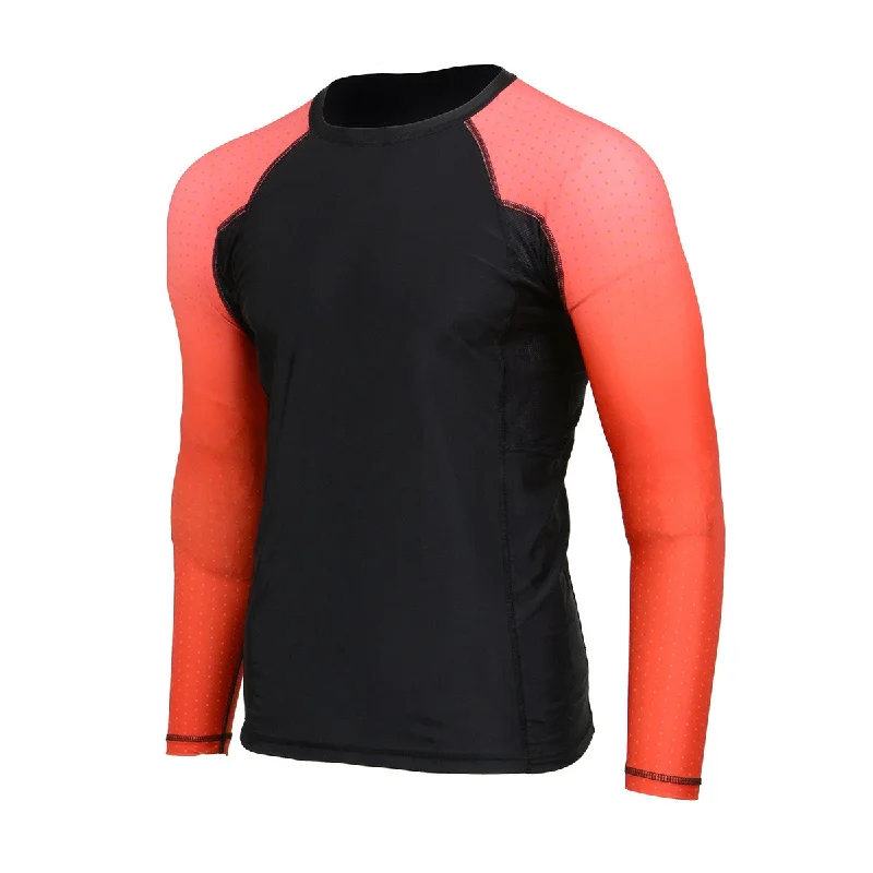 Cozy Sweaters X-Fitness XFM7000 Men's Black and Red Long Sleeve Compression Rash Guard Athletic Shirt- MMA, BJJ, Wrestling, Cross Training Cozy Sweaters X-Fitness XFM7000 Men's Black and Red Long Sleeve Compression Rash Guard Athletic Shirt- MMA, BJJ, Wrestling, Cross Training