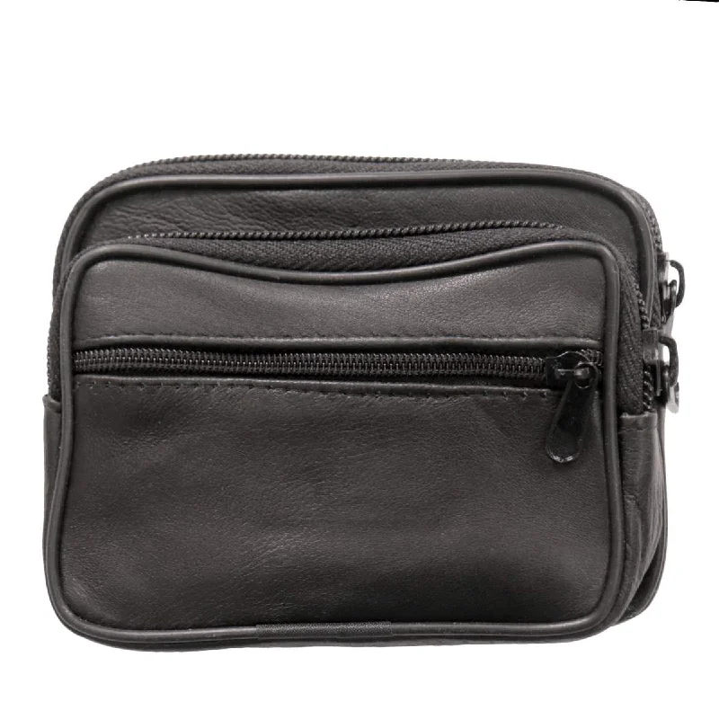Fashion Must-have Hot Leathers BGA2006 3 Zipper Leather Wallet Case