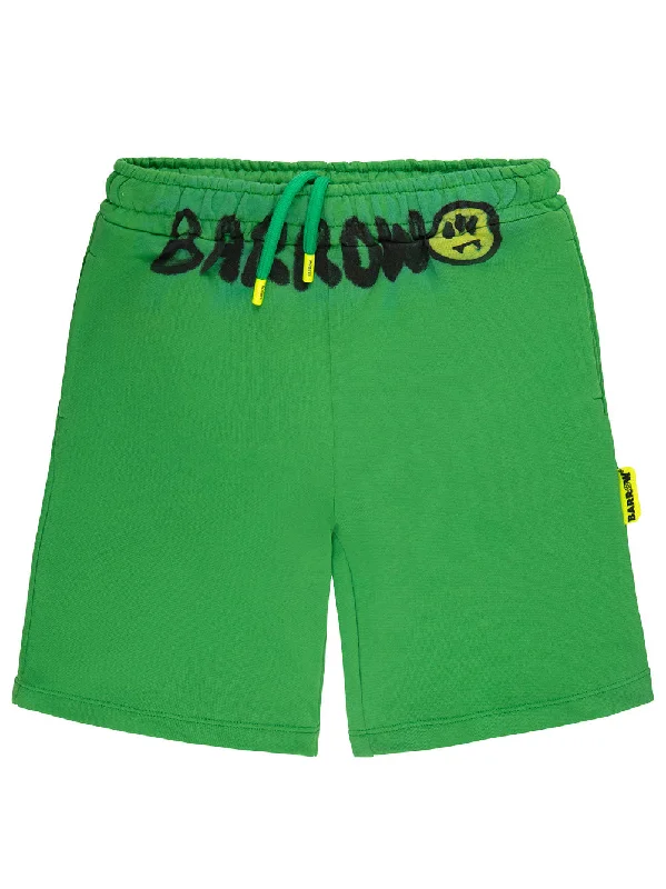 Comfy Dress Fern Green Barrow Print Sweatshorts