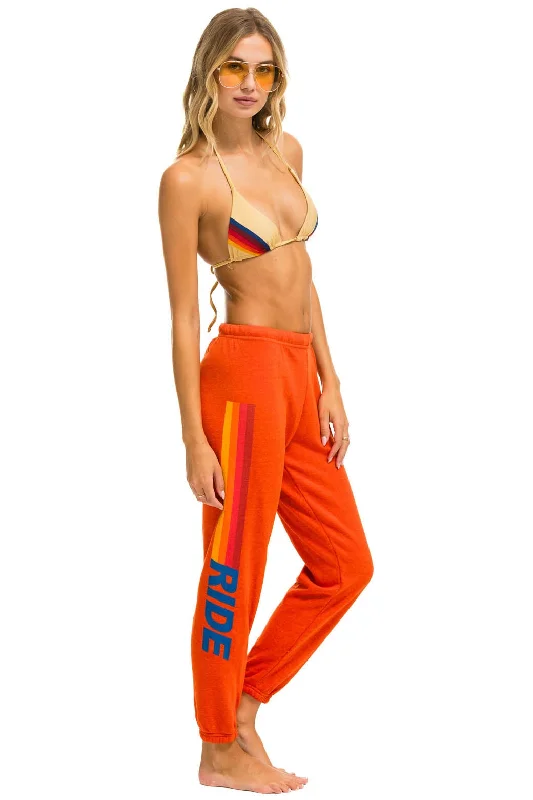 Fashionable And Versatile RIDE LOGO SWEATPANTS - ORANGE