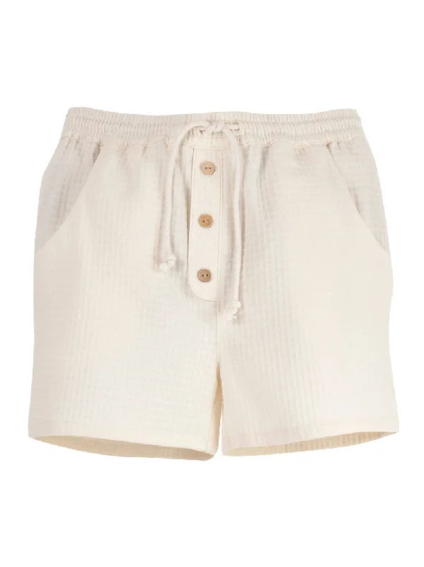 Casual Chic Off White Bermuda Shorts