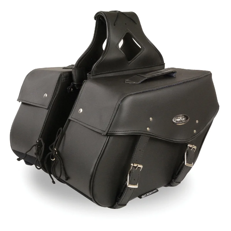 Fresh Comfort Milwaukee Leather SH55302ZB Black Large Zip-Off PVC Throw Over Saddlebags
