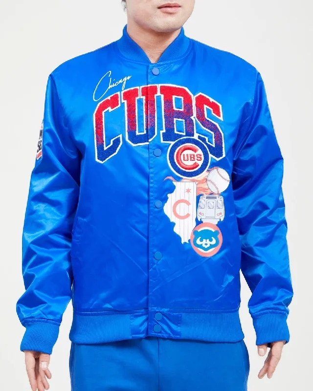 Modern Tailoring MLB CHICAGO CUBS HOMETOWN MEN'S TRACK JACKET (ROYAL BLUE)