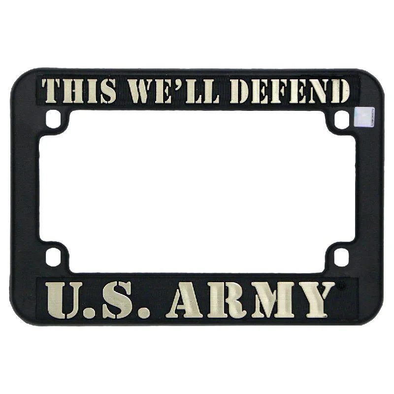 Warm Chic Outfits Hot Leathers MPA1706 This We'll Defend U.S. Army License Plate Frame for Motorcycles Warm Chic Outfits Hot Leathers MPA1706 This We'll Defend U.S. Army License Plate Frame for Motorcycles