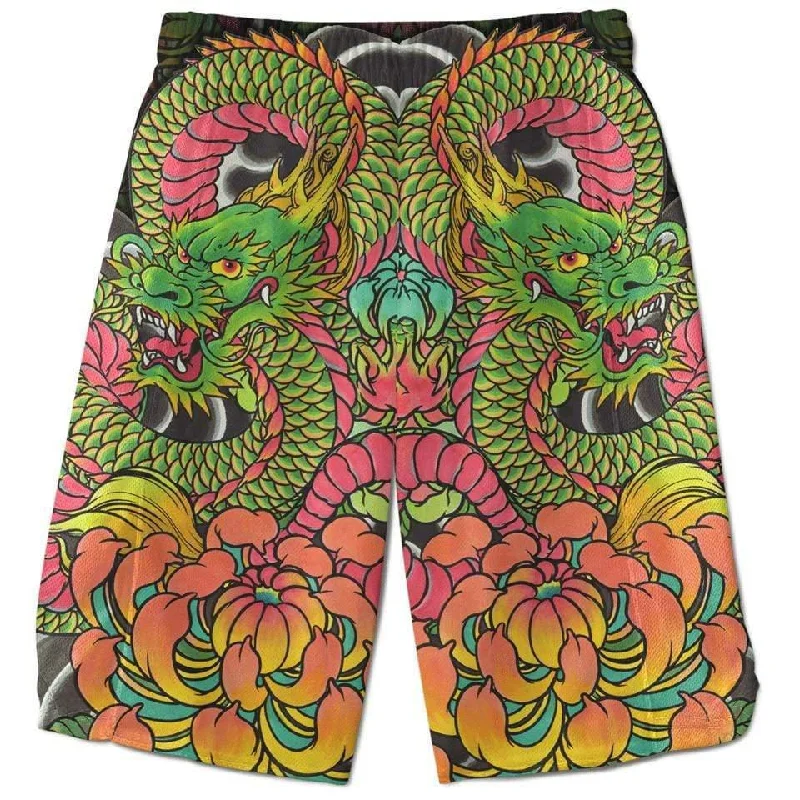 Cozy Chic Wear Tiger & Dragon Shorts