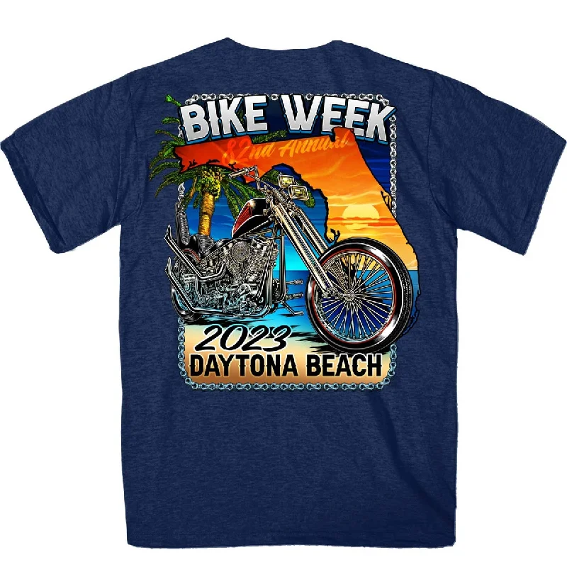 Bright Colors Hot Leathers EDM1187 Men's 2023 Daytona Bike Week Chopper T-Shirt