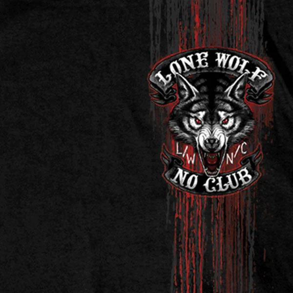 Fashion Selection Hot Leathers GMD1343 'Jumbo Lone Wolf, No Club' Black Men's Black T-Shirt Fashion Selection Hot Leathers GMD1343 'Jumbo Lone Wolf, No Club' Black Men's Black T-Shirt