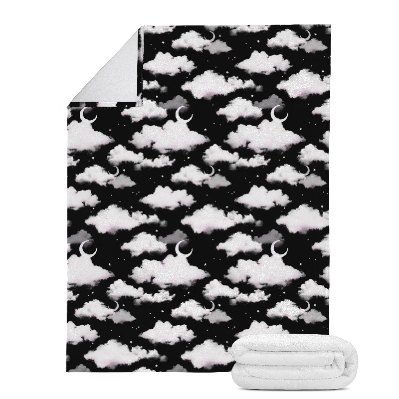 Autumn Selection Cloudy Sky Blanket (Black)