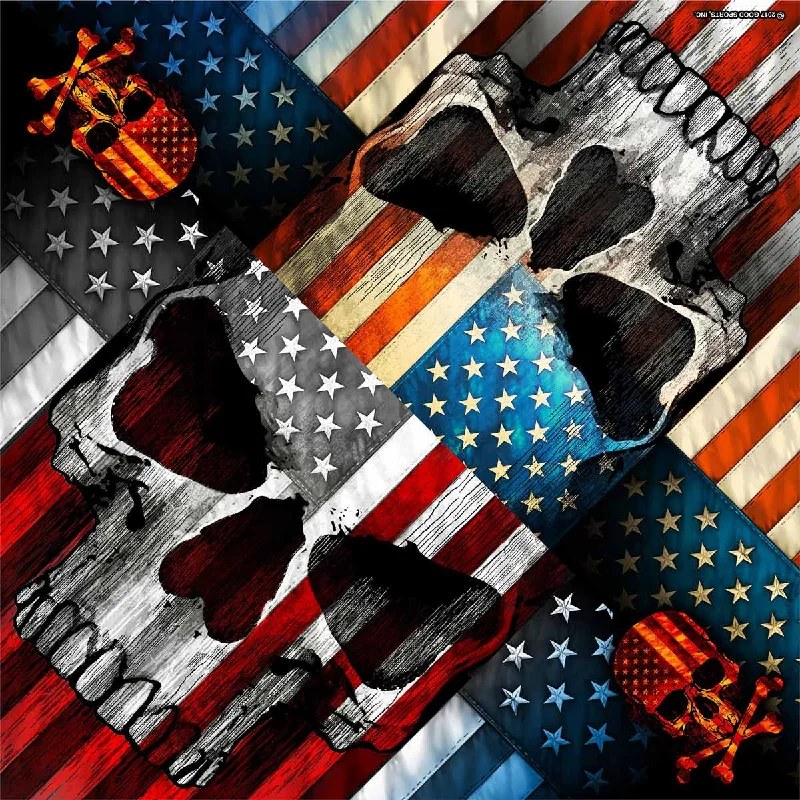 Integrated Design Hot Leathers BAB1097 Patriot Skull Bandana