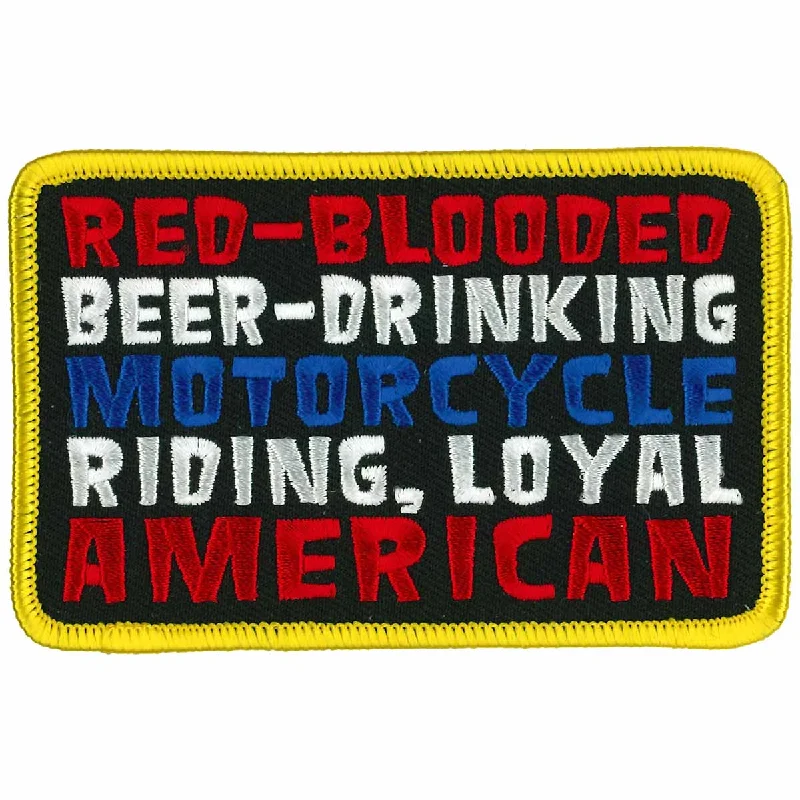 Trendy Layers Hot Leathers PPW1021 4 Inch Red Blooded Patch
