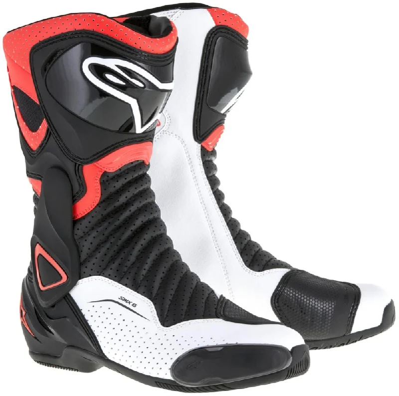 Soft Layers Alpinestars Men’s SMX-6 v2 Vented Black, Fluorescent Red and White Boots Soft Layers Alpinestars Men’s SMX-6 v2 Vented Black, Fluorescent Red and White Boots