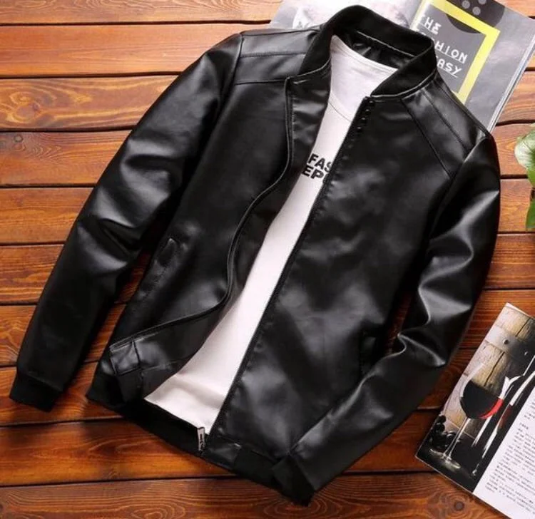 Easygoing Outfits Faux Leather Casual Jacket (2 Colors)
