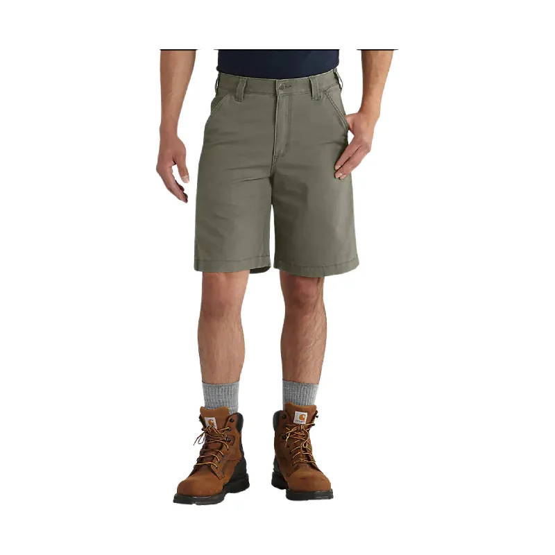 Exquisite Fabrics Carhartt Men's Rugged Flex Rigby Short 10 Inch - Dusty Olive
