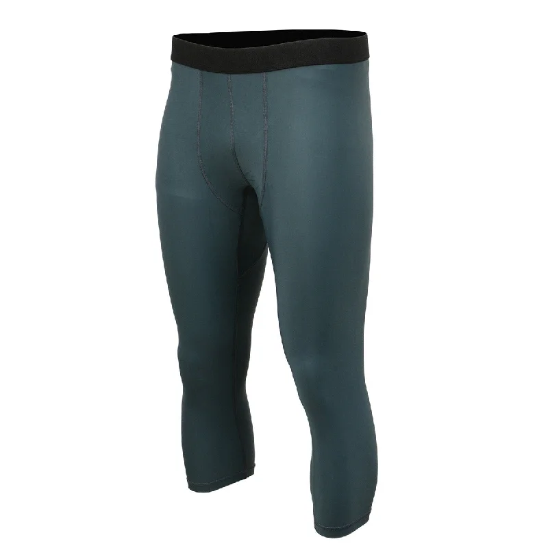 Cozy Pants X-Fitness XFM7003 Men's Grey 3/4 Length Compression Base Layer Workout Pants Jiu Jitsu Spats Tights Cozy Pants X-Fitness XFM7003 Men's Grey 3/4 Length Compression Base Layer Workout Pants Jiu Jitsu Spats Tights