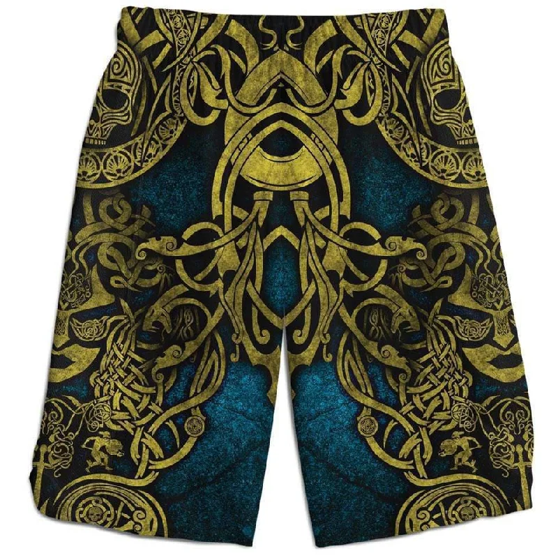 Hooded design Medusa Shorts