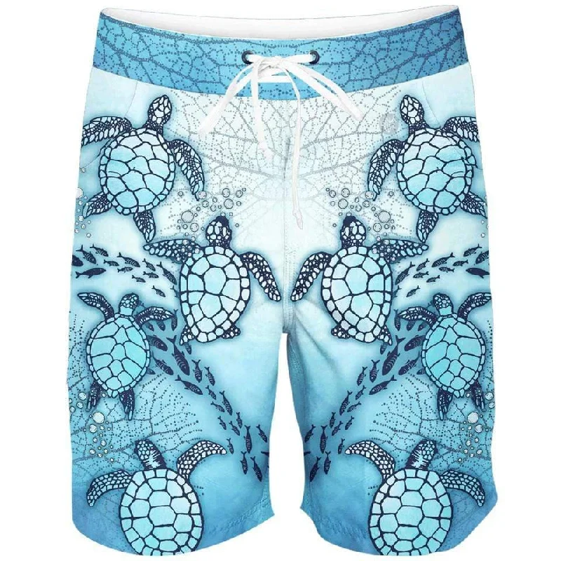 Stretch Design Ocean Life Boardshorts