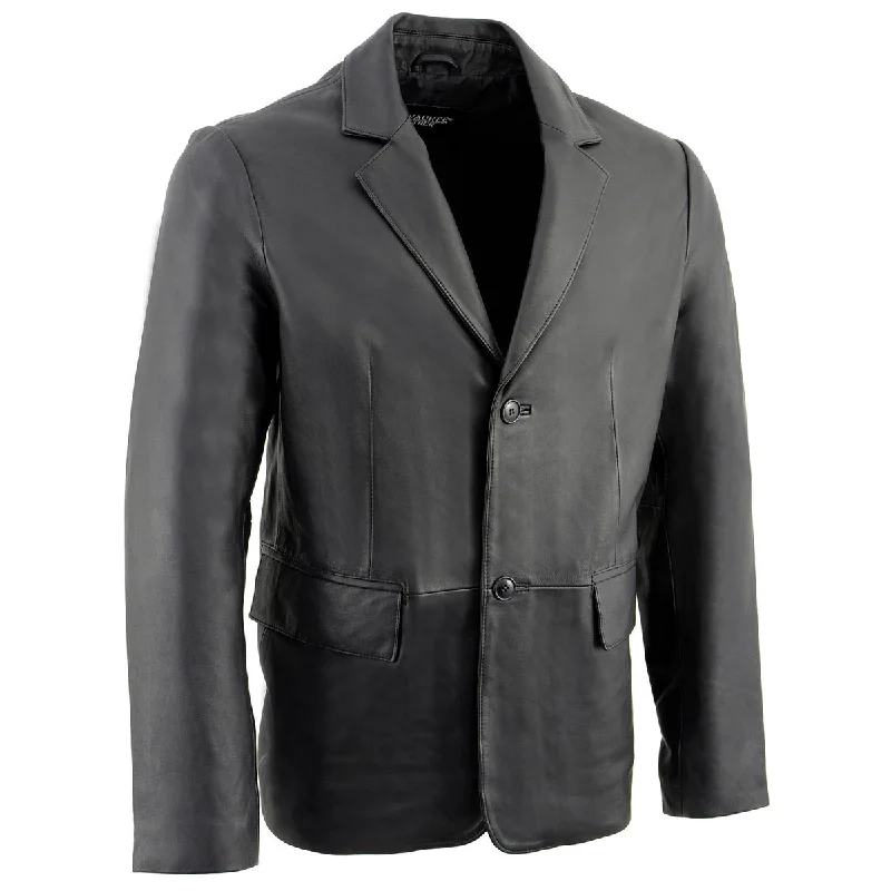 Everyday Outfits Milwaukee Leather SFM1880 Men's Black 2-Button Closure Car Coat Blazer Leather Jacket Everyday Outfits Milwaukee Leather SFM1880 Men's Black 2-Button Closure Car Coat Blazer Leather Jacket