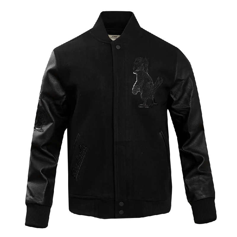 Comfortable Looks MLB ST. LOUIS CARDINALS TRIPLE BLACK WOOL MEN'S VARSITY JACKET (TRIPLE BLACK)
