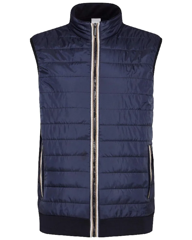 Cute Design Quilted Knit Vest 8850-35144 Navy