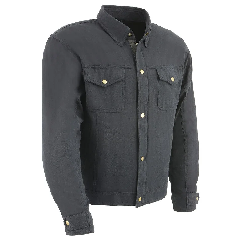 Relaxed Fashion Milwaukee Leather MPM1623 Men's Black Flannel Biker Shirt with CE Approved Armor - Reinforced w/ Aramid Fibers Relaxed Fashion Milwaukee Leather MPM1623 Men's Black Flannel Biker Shirt with CE Approved Armor - Reinforced w/ Aramid Fibers