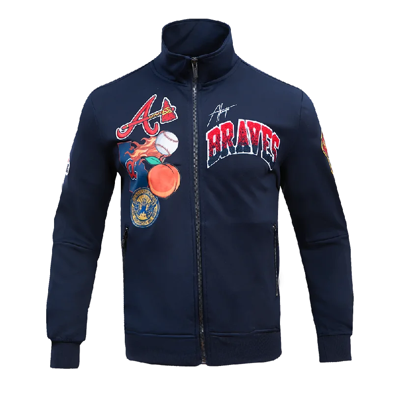 American Style MLB ATLANTA BRAVES HOMETOWN MEN'S TRACK JACKET (MIDNIGHT NAVY/RED)