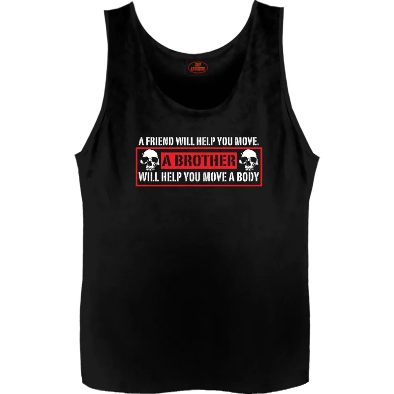 Bottom And Versatile Hot Leathers GMT3530 Men’s Black Move a Body Tank Top Shirt