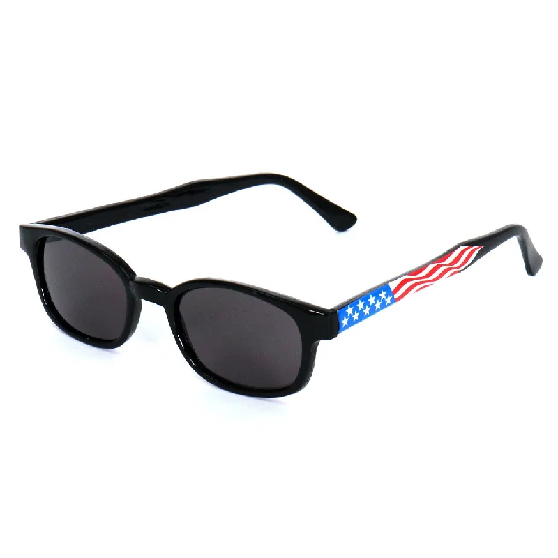 Wandering freely Hot Leathers SGD1081 KD's Smoke American Flag Sunglasses