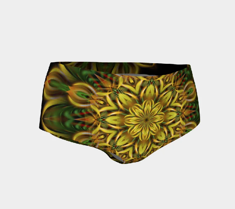 Simple Style ALIEN SUNFLOWER BOOTY SHORTS