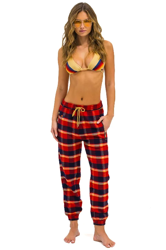 Chic Comfort UNISEX PLAID LODGE PANT - RUGBY PLAID