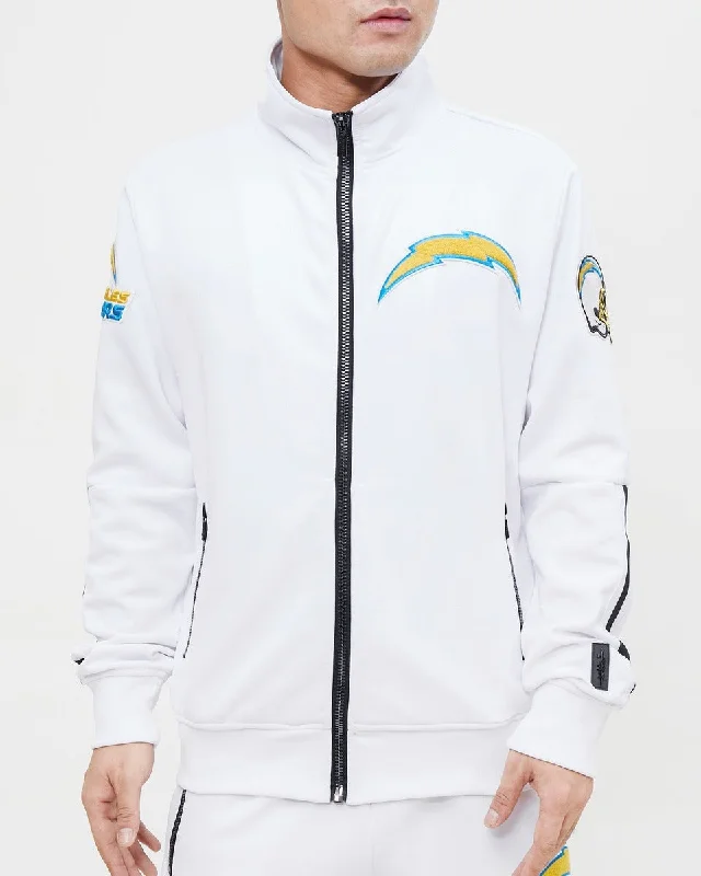 Artistic Temperament NFL LOS ANGELES CHARGERS CLASSIC MEN'S TRACK JACKET (WHITE)