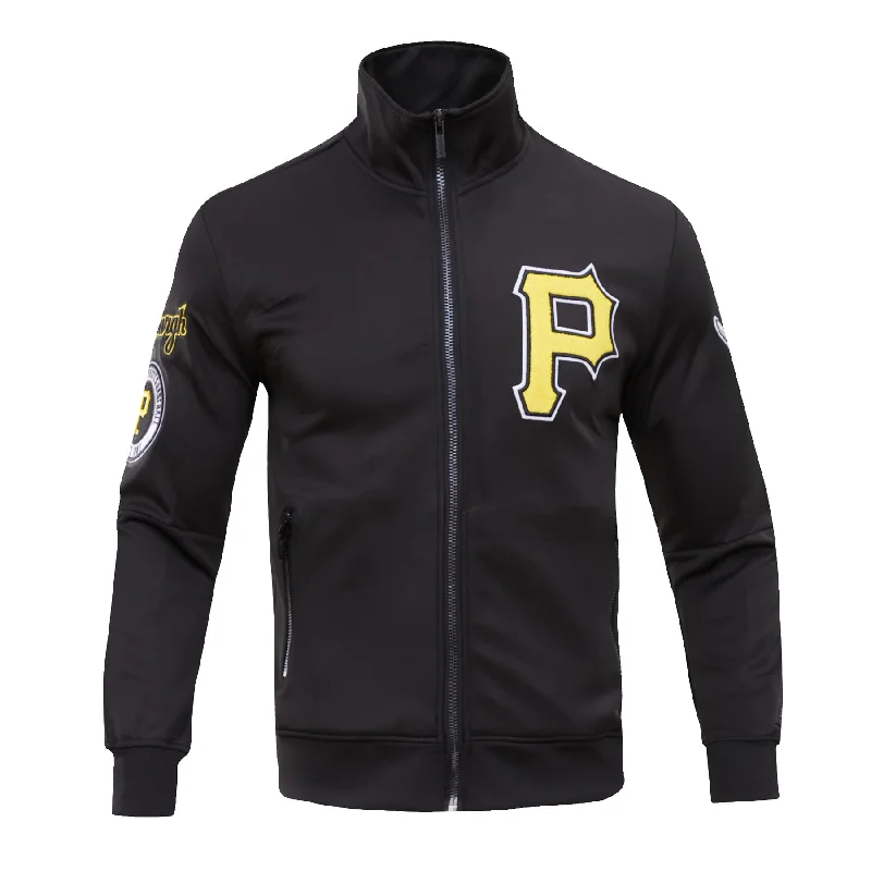 Timeless Style MLB PITTSBURGH PIRATES CLASSIC MEN'S TRACK JACKET (BLACK)