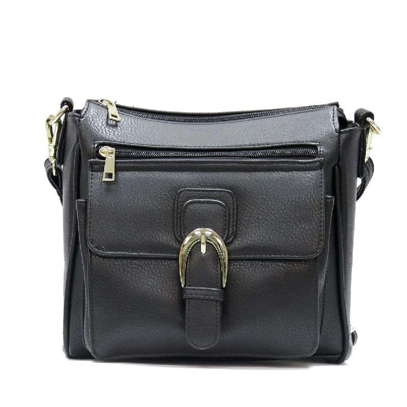 Classic Retro Hot Leathers PUA1176 Black Vegan Leather Concealed Carry Purse with Ambidextrous Design Classic Retro Hot Leathers PUA1176 Black Vegan Leather Concealed Carry Purse with Ambidextrous Design